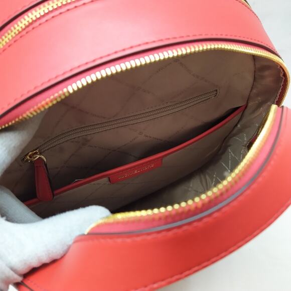 Michael Kors Jaycee Pebbled Red Leather Zipper Top Handle Large Backpack - NWT main image 12